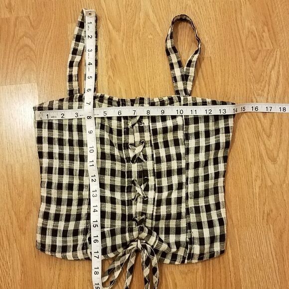 Tinsel Gingham Smocked Corset Tank - Picture 5 of 8